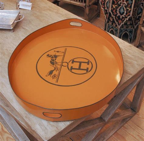 orange oval hermes tray|Hermes serving plate.